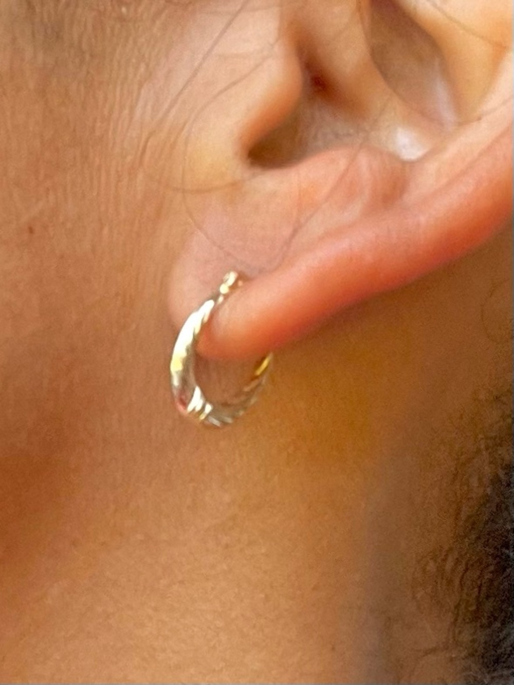 14k solid Gold Twisted Hoop Earrings for Women - Classic Everyday Hoop